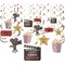 30 Pieces Movie Night Party Decorations, Hanging Paper Theater Decor Swirls for Ceiling
